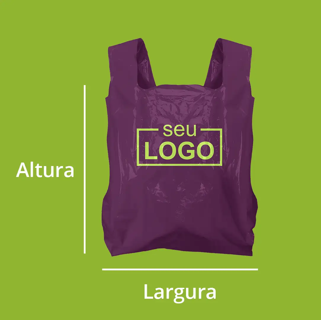 Sacola Alça Camiseta Tamanhos