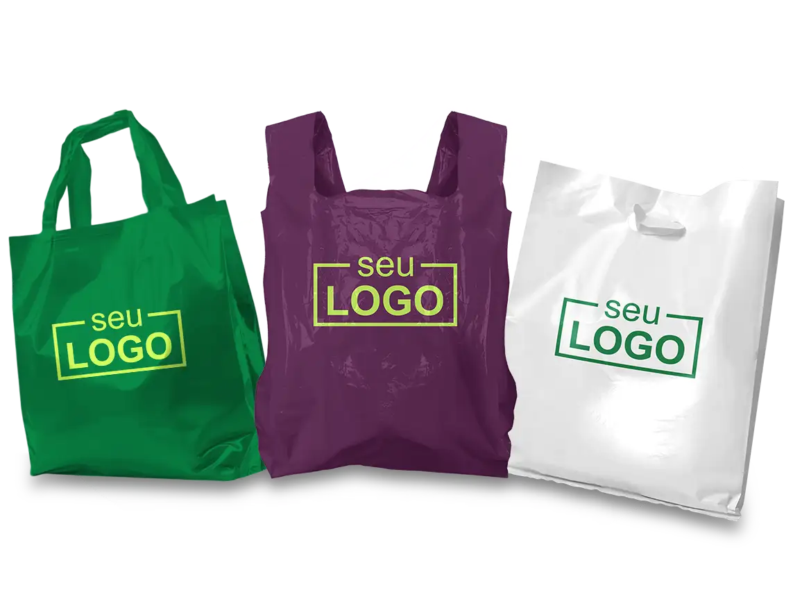 Sacola Plástica Personalizada com a sua marca