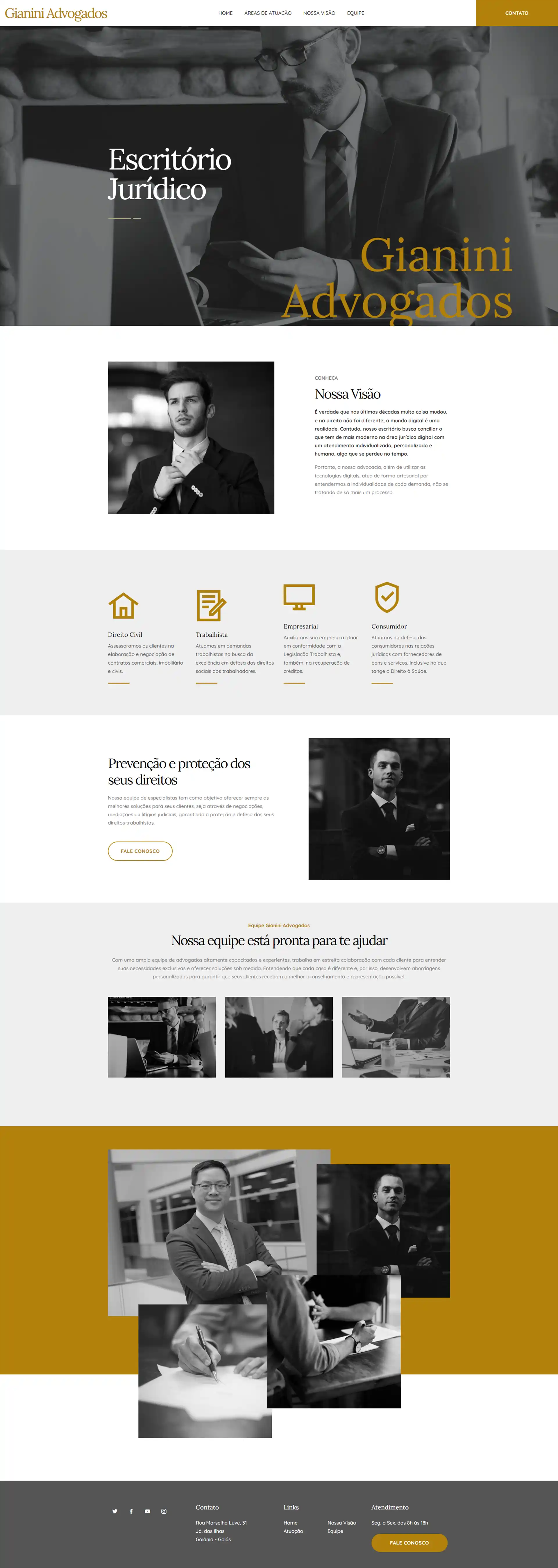 Modelo de site para advogado