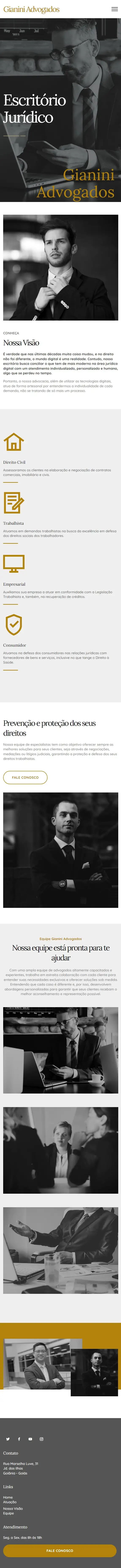 Modelo de site para advogado