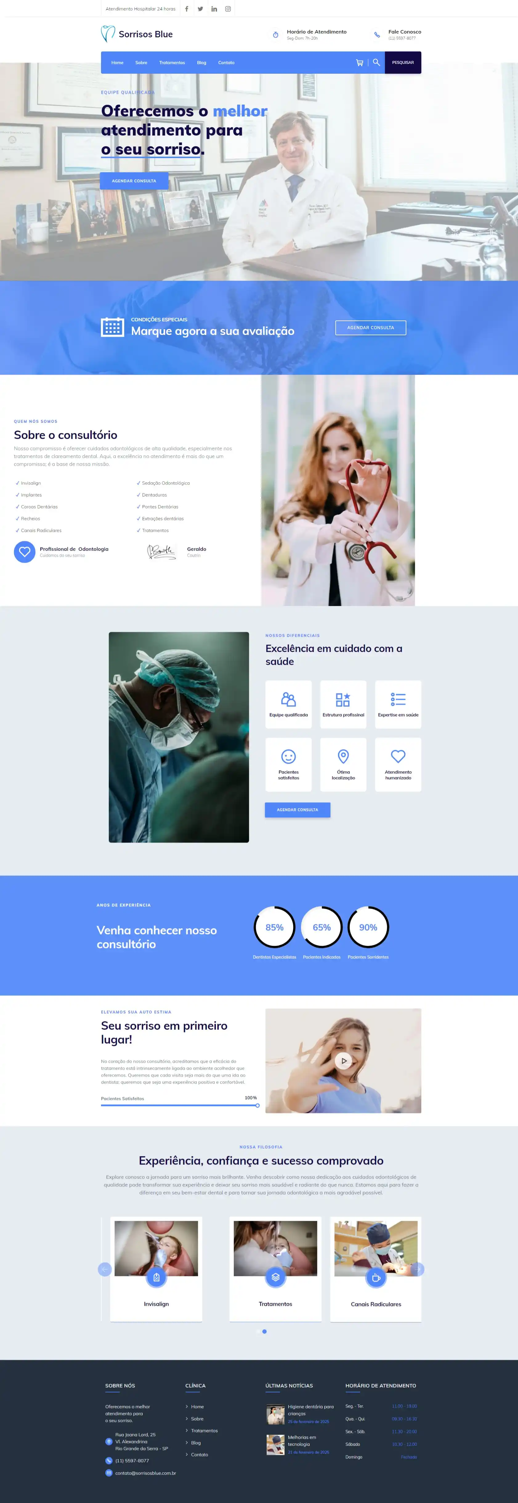 Modelo de site dentista