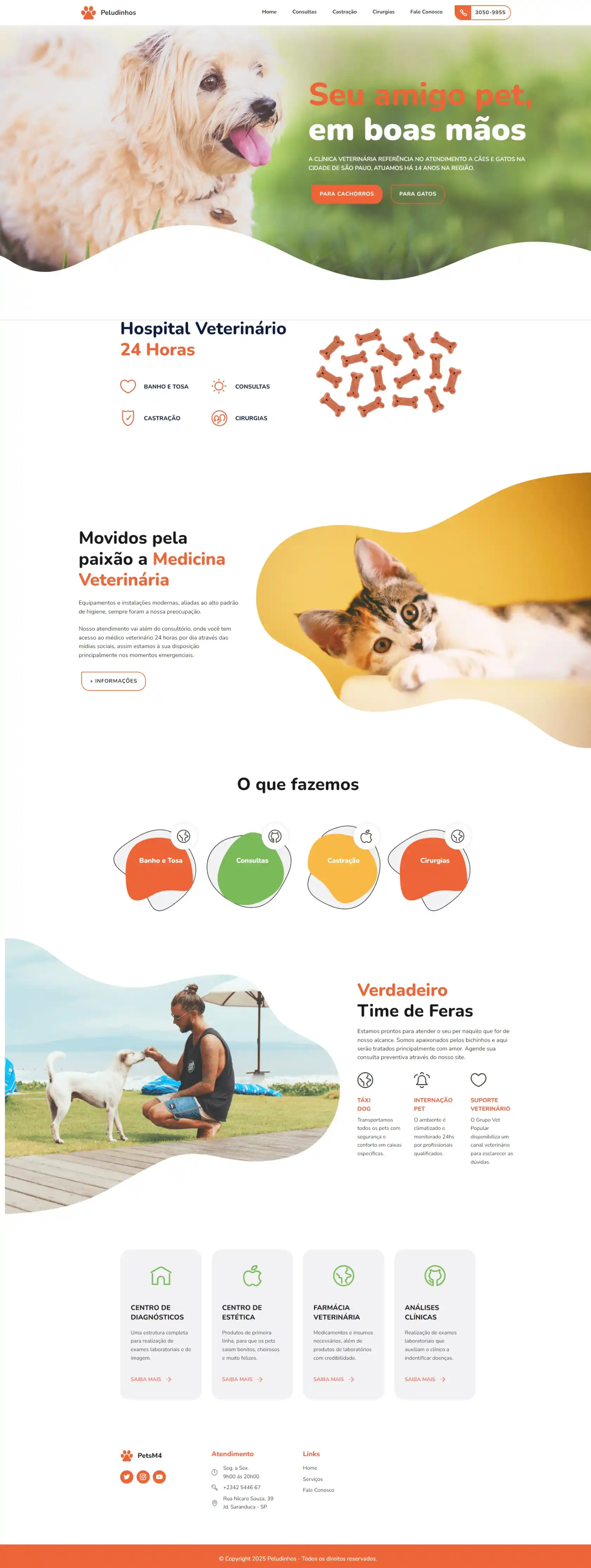 Modelo de Site Veterinário